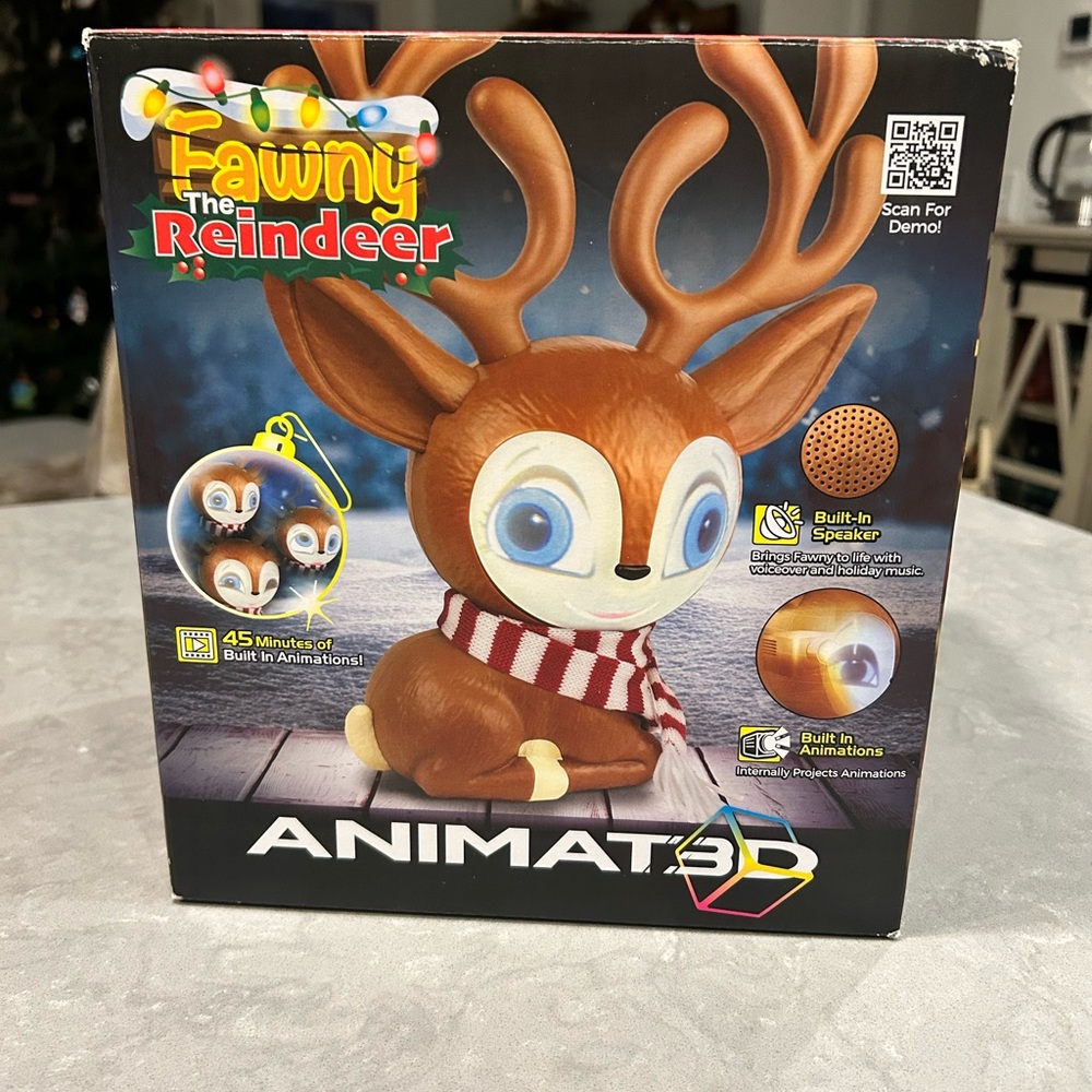 Fawny The Reindeer Animated Singing Talking Reindeer Indoor Christmas Decor
